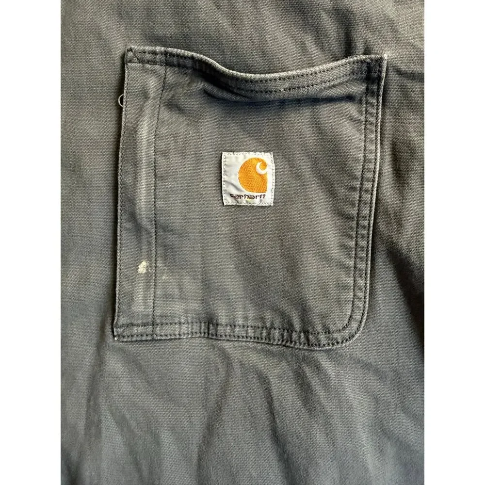 Carhartt Shacket Men's XL Rigby Shirt Jacket Blanket Lined Gray Fleece Rugged